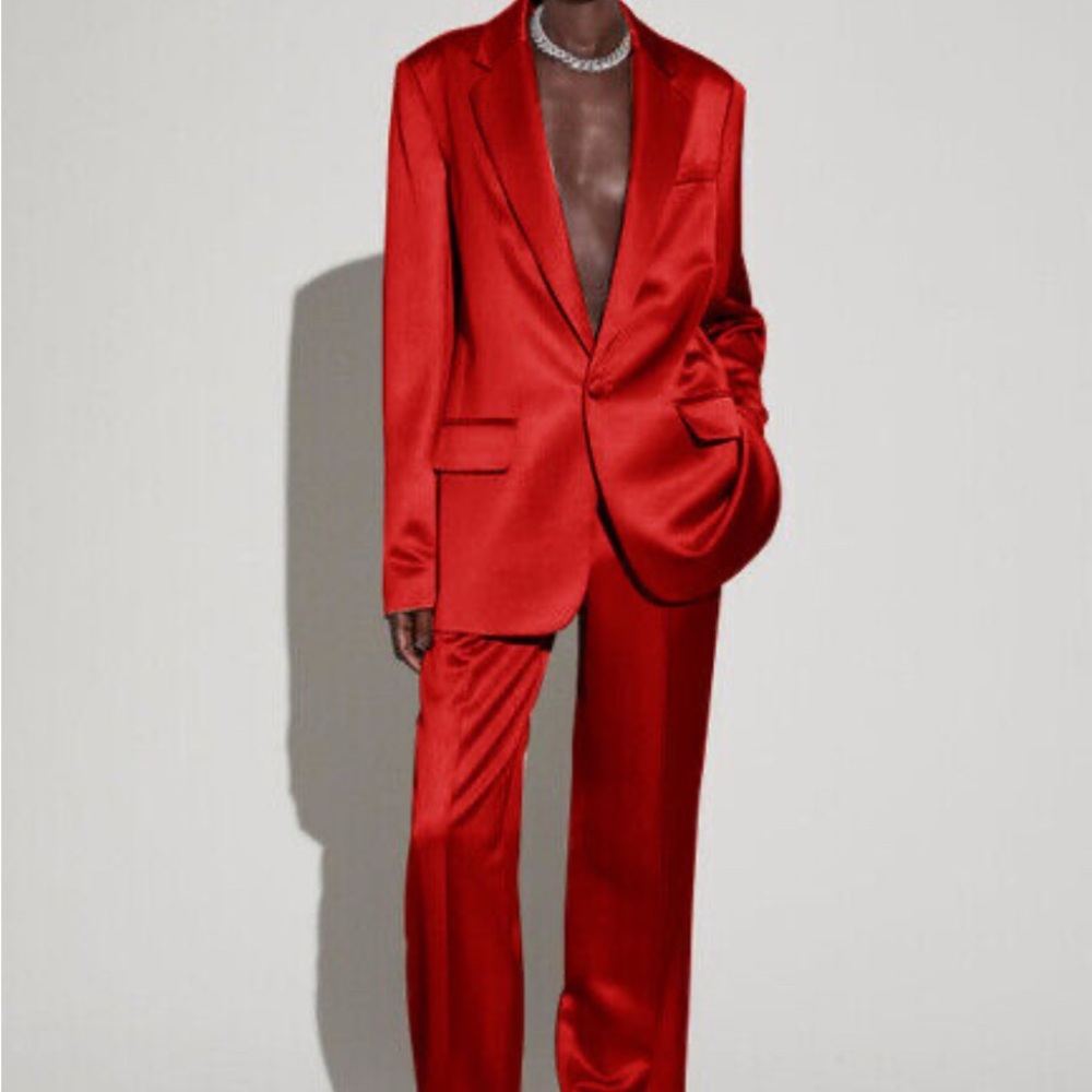 Express x LADYGANG collab Satin Pantsuit Modern Oversized Style
